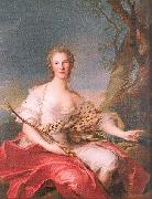Jean Marc Nattier Madame Bouret as Diana France oil painting artist